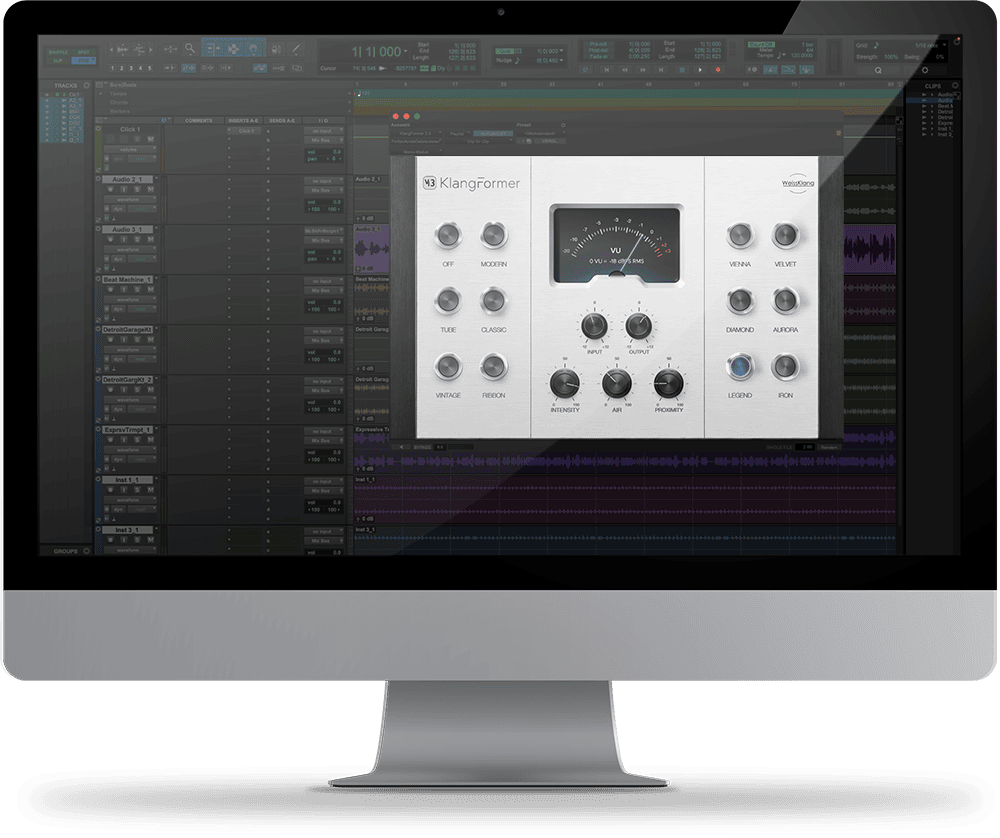 V13 KlangFormer Plug-in in einer digitalen Audioworkstation