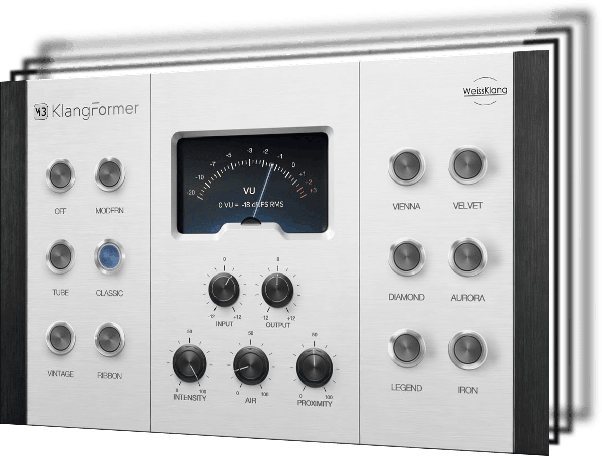 Bedienoberfläche des WeissKlang V13 KlangFormer V2.0