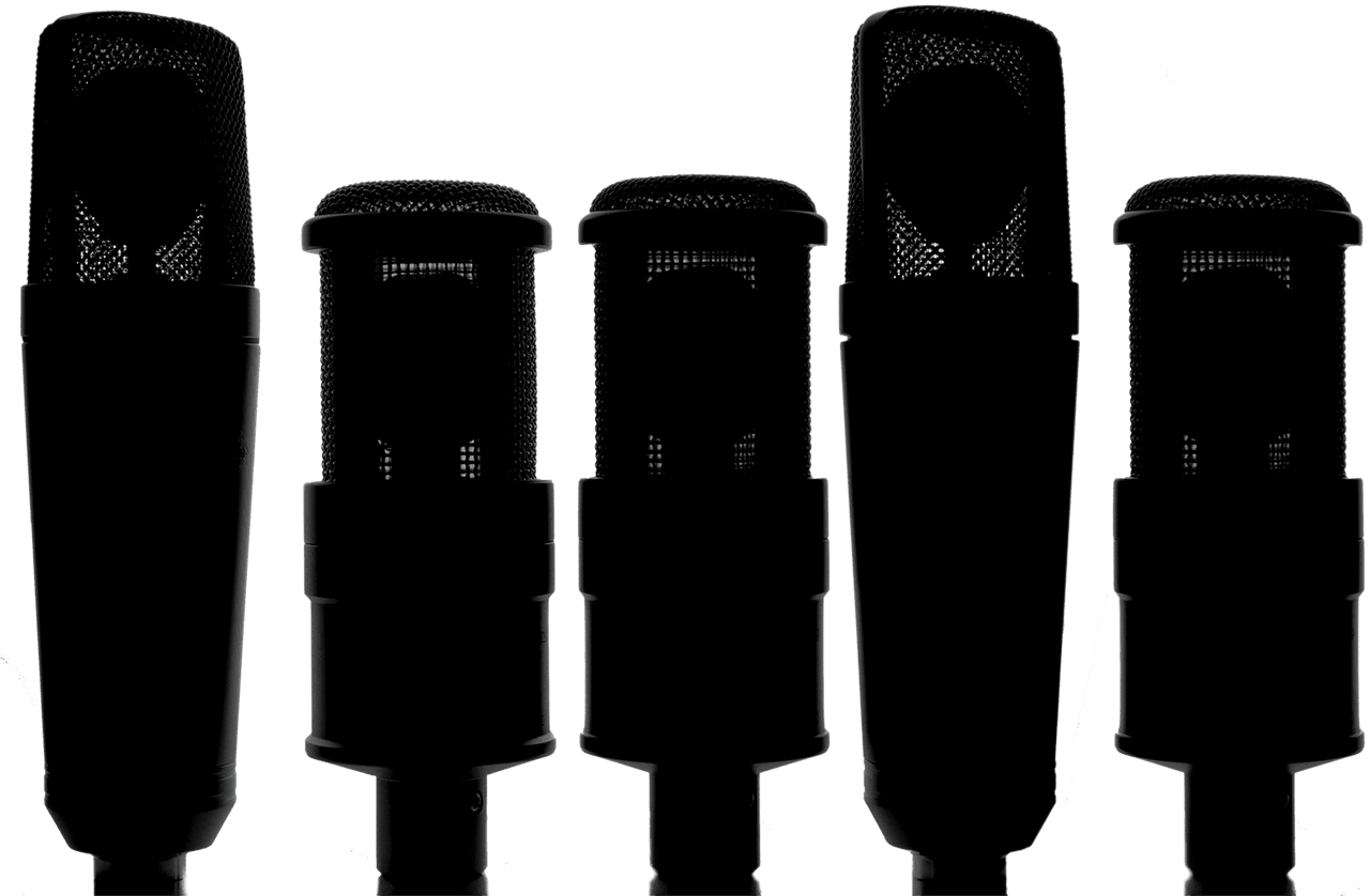 Silhouettes of the WeissKlang microphone range