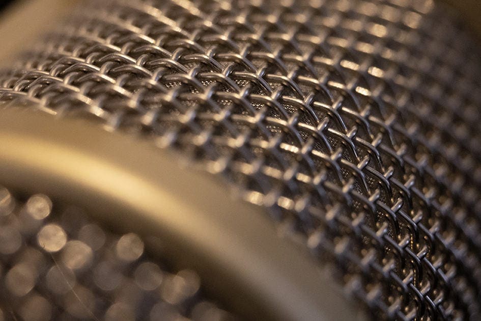Close-up of the WeissKlang L1 microphone grille