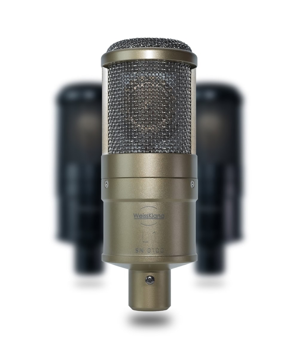 WeissKlang L1 large-diaphragm condenser microphone in champagne