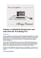 Preview: Mixingroom - article about V13 & KlangFormer