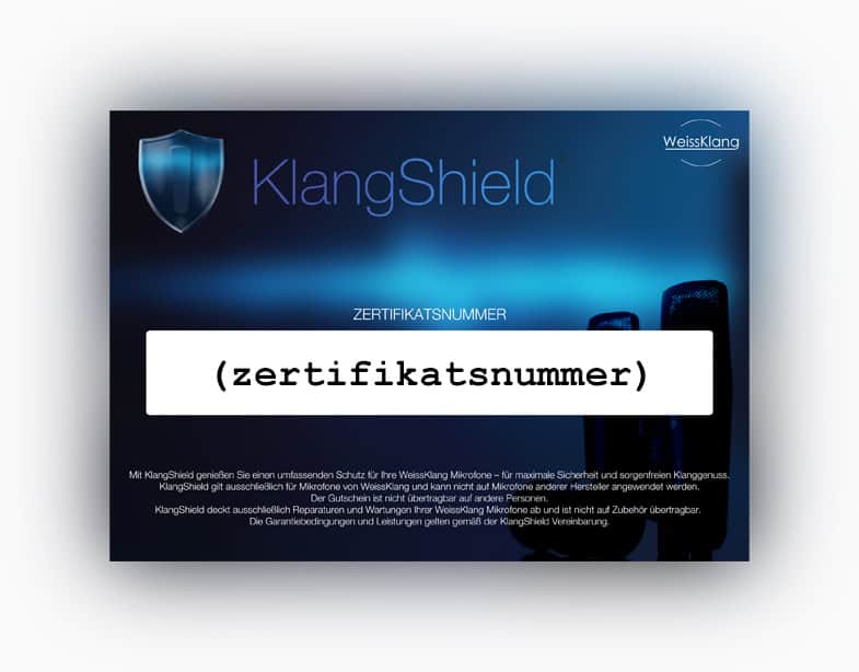 WeissKlang KlangShield - Garantieverlängerung für Ihr Mikrofon