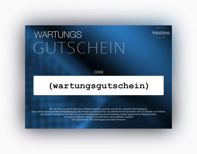 WeissKlang KlangShield - Garantieverlängerung für Ihr Mikrofon